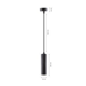 Lampa suspendata Spectrum Madara Mini Alb sau Negru 1xGU10 - Img 5