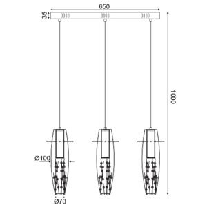 CORP ILUMINAT ACA LIGHTING VANI659LEDP METAL CROM STICLA CRISTAL LED INTEGRAT