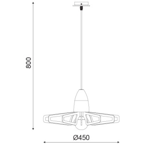 CORP SUSPENDAT ACA LIGHTING ZM170051P METAL ALB MDF E27