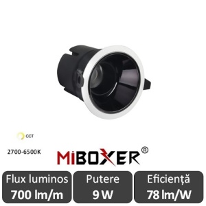 MIBOXER Spot Încastrat Smart CCT Dimabil 9W Zigbee+RF Ø 90mm