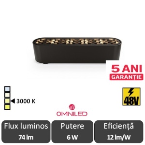 OMNILED GRID Proiector liniar șina magnetică ultra slim XT 6W 3000K Negru