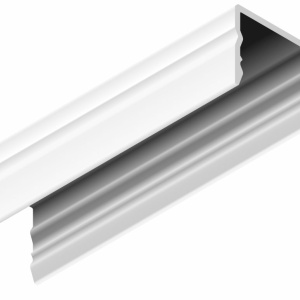 Profil aluminiu aparent BASELYTE-10 HIGH, alb, lungime 2m