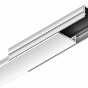 Profil aluminiu aparent BASELYTE-10 LOW, aluminiu neanodizat, lungime 2m