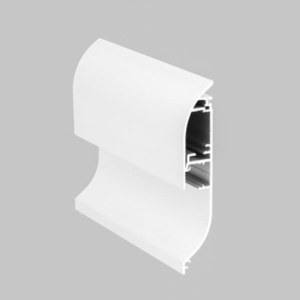 Profil aluminiu plintă Skirt10, alb, lungime 2m