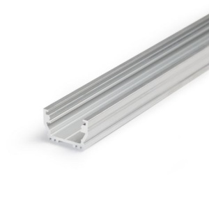 Profil LED aparent UNI 12, aluminiu neanodizat, lungime 2m