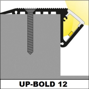 Profil LED de trepte UP-BOLD12, negru, lungime 2m - Img 5