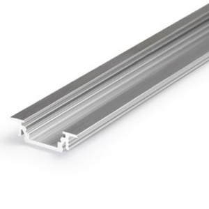 Profil LED încastrat GROOVE10, aluminiu neanodizat, lungime 2m