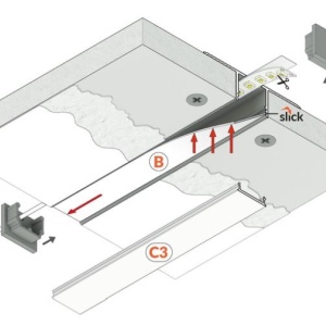 Profil LED încastrat PLANE14 IN, aluminiu neanodizat, lungime 2m - Img 5