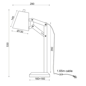 CORP ILUMINAT ACA LIGHTING TF170891TOG METAL GRI LEMN ANTIC E14