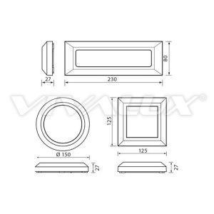 Vivalux ALVIA RC Led 4W IP65 4000K Alb-Neutru - Img 2