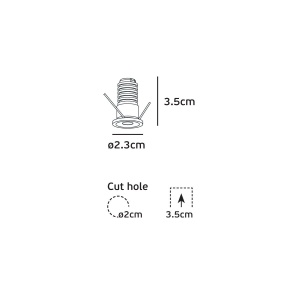 VK Light Mini Spot SMOL Negru Led Rotund 1W 3000/4000K - Img 2