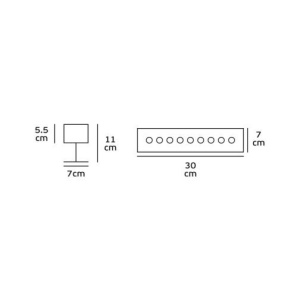 VK Light Wallwasher 9 Led-uri 9W Alb Cald/Alb Neutru sau Albastru IP65 - Img 2