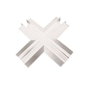 Element conectare tip cruce șină magnetică trimless albă