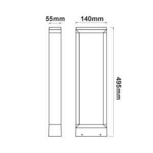 Aca Lighting RIPI 8W IP65 3000K Alb-Cald 495 mm - Img 3