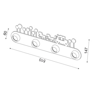 CORP ILUMINAT ACA LIGHTING ZN170114WP MDF PLASTIC ROZ E27 