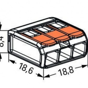 Conector WAGO 3 poli seria 221 - 1 bucată - Img 3