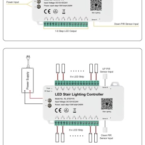 Controler Smart Iluminat Scări 16 Trepte cu telecomandă ,2 senzori și aplicație - Img 5