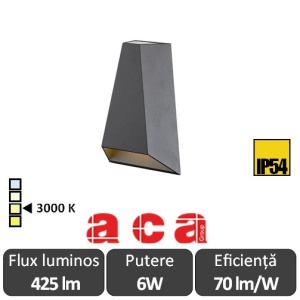 Corp exterior aparent arhitectural PYRAM 6W IP54
