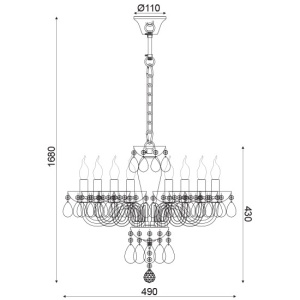 CORP SUSPENDAT ACA LIGHTING BLK82048PWC METAL CROM ALB E14