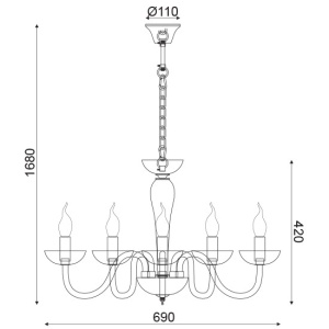 CORP SUSPENDAT ACA LIGHTING BLK82185PCNC METAL CROM CONIAC E14