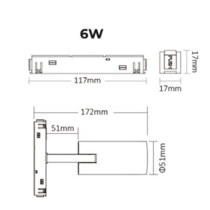 MIBOXER Proiector șină magnetică Zigbee + RF Dimabil 6W CCT Negru - Img 5