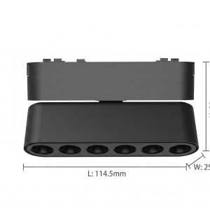 OMNILED GRIDR Proiector pliabil șina magnetică ultra slim XT 6W 3000K Negru - Img 3