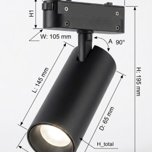OMNILED SPOT Proiector șina magnetică ultra slim XT 15W 3000K Negru - Img 2