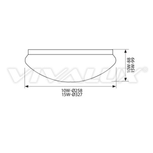 Plafonieră LED Vivalux Chiara LED 10W alb-neutru - Img 2