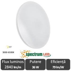 Plafonieră Smart Spectrum Nymphea WIFI CCT 36W