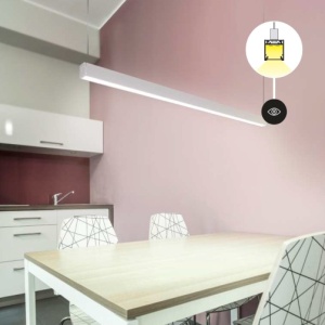 Profil LED aparent LINEA 20, alb, lungime 2m - Img 5