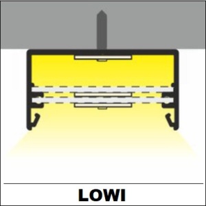 Profil LED aparent LOWI C10, alb, lungime 2m - Img 5