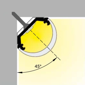 Profil LED de colț QUARTER 10, aluminiu anodizat, lungime 2m - Img 4