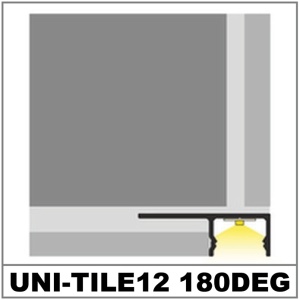 Profil LED încastrat UNI-TILE12 180deg C PLUS, aluminiu anodizat, lungime 2m - Img 3