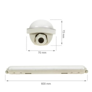 Spectrum Corp Iluminat Industrial cu Led Rezistent la Apa 4000 sau 6000K Alb-Neutru sau Rece 38W - Img 2