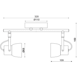 CORP ILUMINAT ACA LIGHTING MC171152 BETON METAL GRI GU10