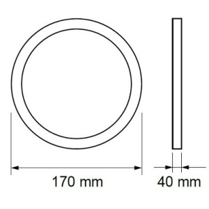 Ultralux Panou Led Rotund 12W Alb-Neutru LPRS1801242 - Img 2