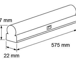 Ultralux Tub LED Thermoplastic 7W T5 650mm 6000K alb-rece - Img 2