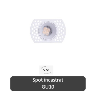 VK Light Spot rotund SKIN 1XGU10 alb trimless IP20 aluminiu