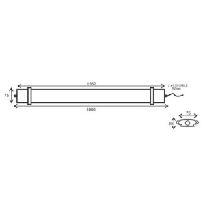 Aca Lighting Corp Iluminat Industrial cu Led Rezistent la Apa TETE Alb-Neutru/Rece 70W - Img 2