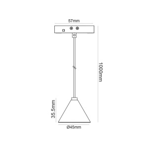 ACA Pendul șina magnetică slim TCOP 2W 3000/4000K Negru - Img 2