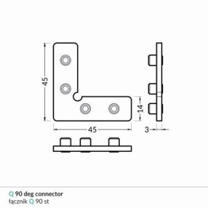 Element imbinare 90 grade profil LED Frame14 - Img 2