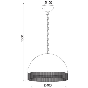 ORP SUSPENDAT ACA LIGHTING DCR1711740P METAL NEGRU MAT FIR GLBEN INCHIS E27
