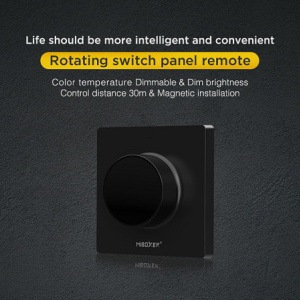 MiBoxer Dimmer Rotativ Monocolor/CCT Perete 1 zonă RF Alb sau Negru - Img 2