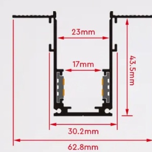 MiBoxer Șină Magnetică Încastrată Trimless 48V 2 metri - Img 3