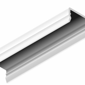 Profil aluminiu aparent BASELYTE-10 LOW, alb, lungime 2m