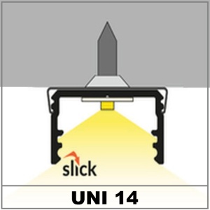 Profil aluminiu aparent UNI14, alb, lungime 2m - Img 6