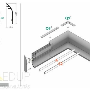 Profil aluminiu plintă Skirt10, Aluminiu anodizat, lungime 2m - Img 4