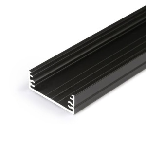 Profil LED aparent WIDE 24, negru, lungime 2m