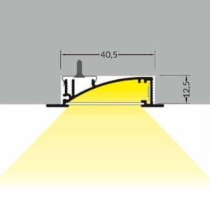 Profil LED încastrat FLAT 8, negru, lungime 2m - Img 4