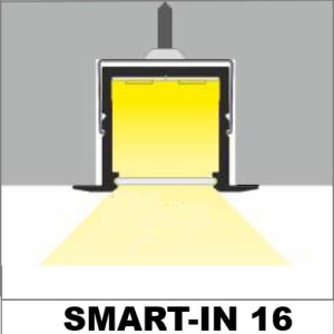 Profil LED încastrat SMART-IN16, negru, lungime 2m - Img 2